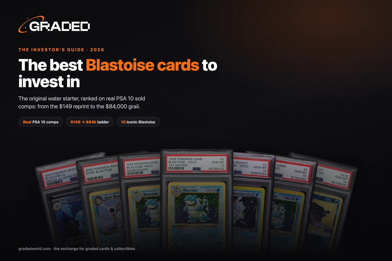 The Best Blastoise Cards to Invest In (2026): The $84,000 Grail & the Full Base Trio, in PSA 10