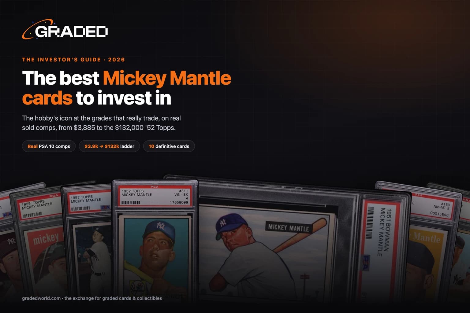 The Best Mickey Mantle Cards to Invest In (2026): The $132,000 Icon & the Real Grade Ladder