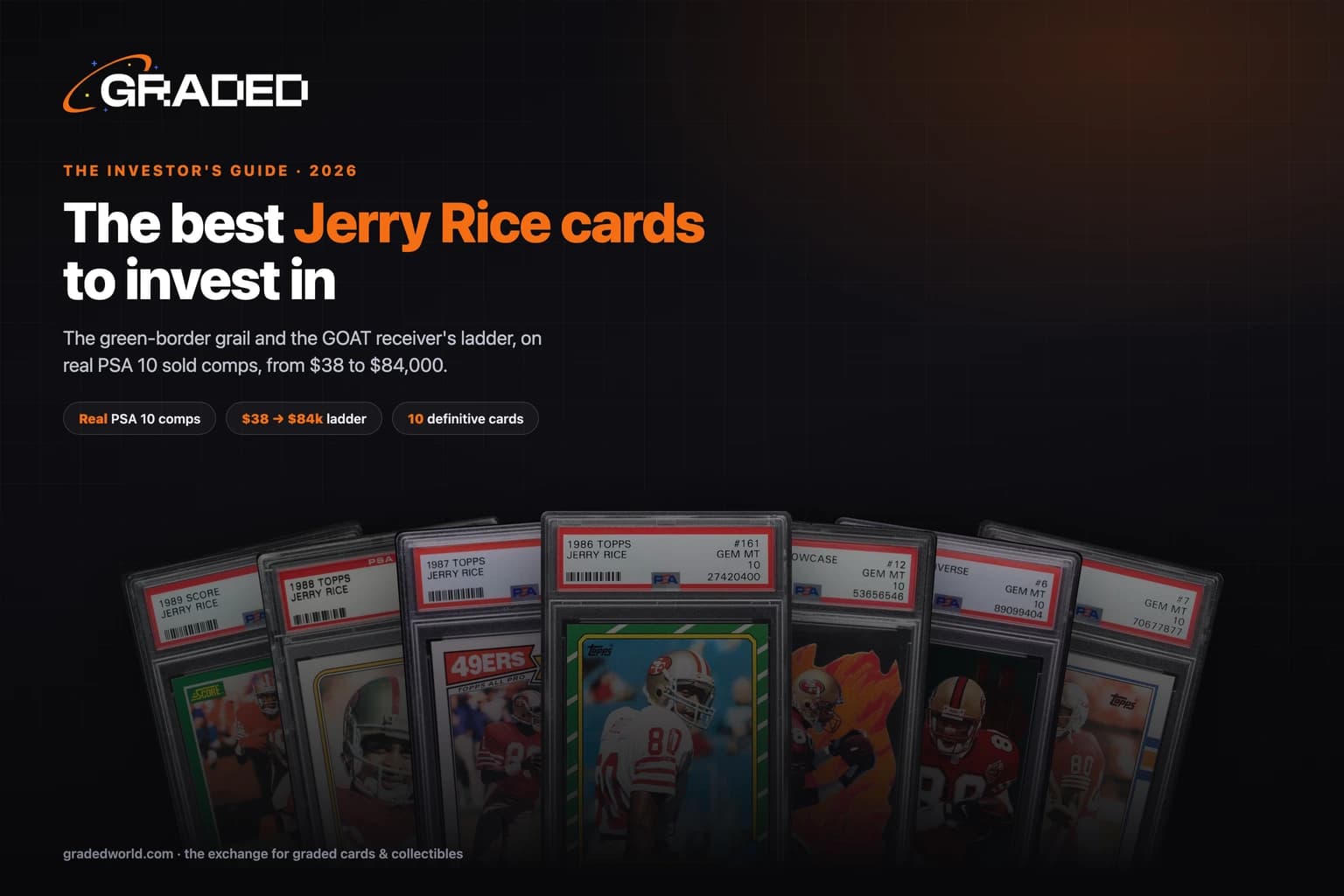 The Best Jerry Rice Cards to Invest In (2026): The Green-Border Grail & the Full Ladder, in PSA 10