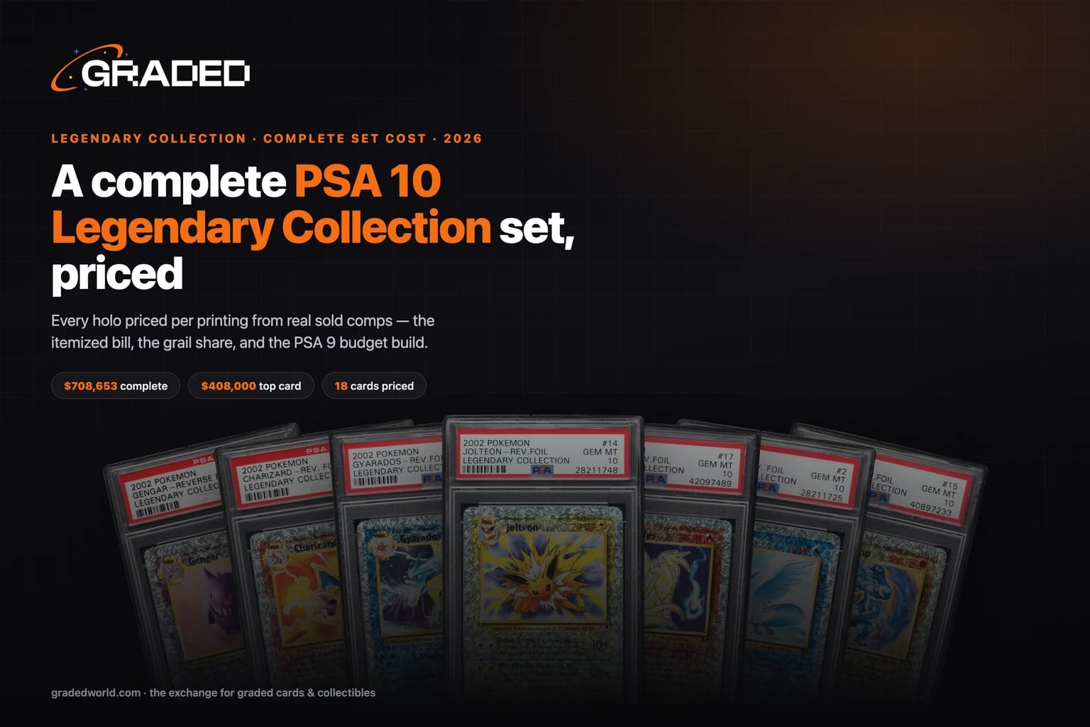 How Much Does a Complete PSA 10 Legendary Collection Set Cost? (2026): Reverse Holo vs Holo, Every Card Priced