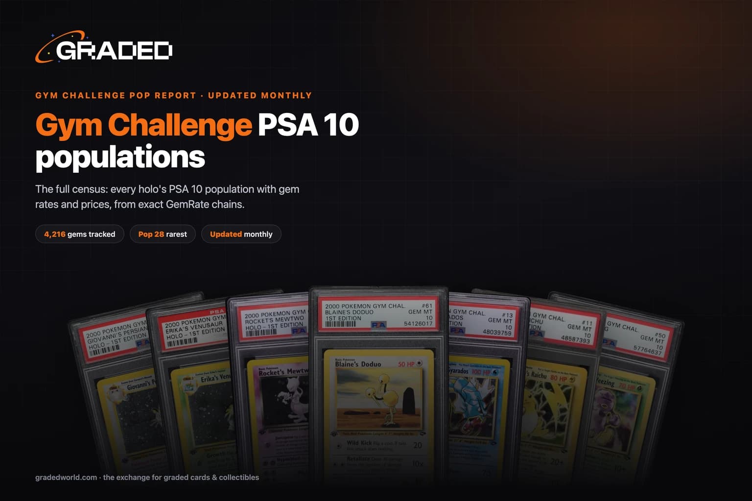 Gym Challenge Pop Report (2026): PSA 10 Population for Every Holo, Both Printings
