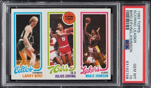 1980 Topps Larry Bird / Magic Johnson / Julius Erving Rookie