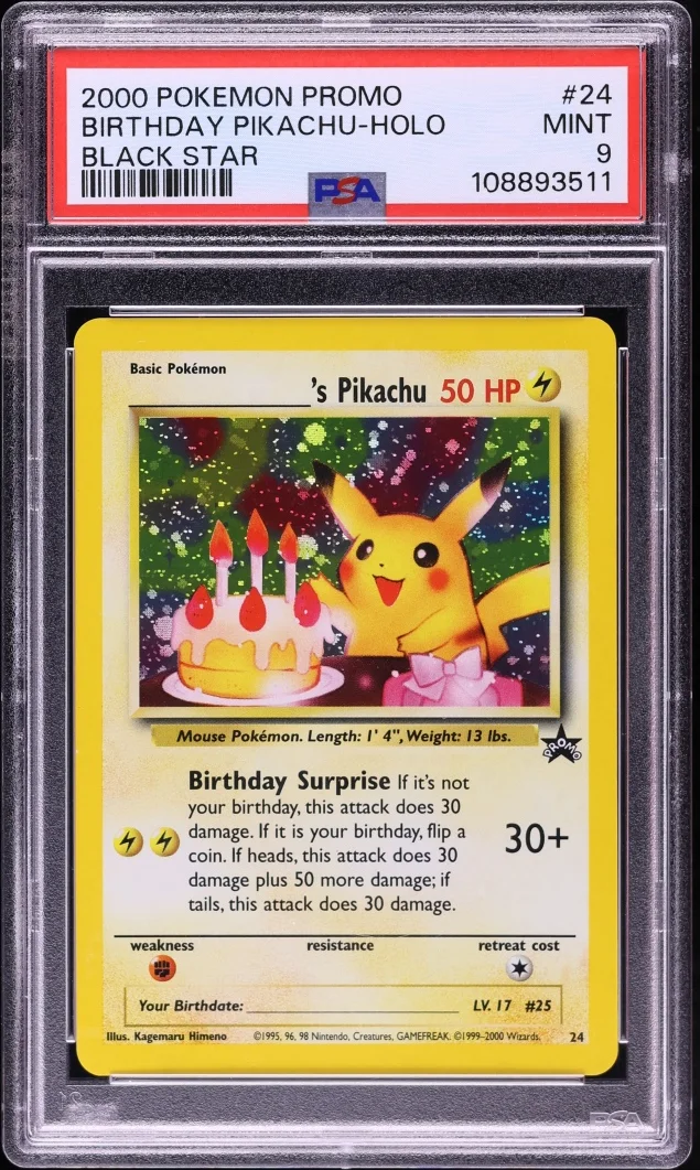 2000 Black Star Promo Birthday Pikachu #24