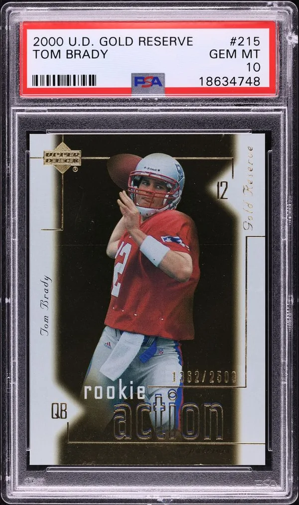 2000 Upper Deck Gold Reserve Tom Brady Rookie /2500 #215