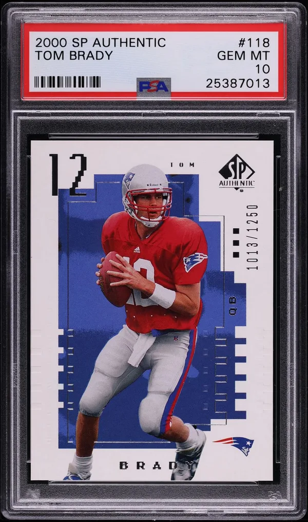 2000 SP Authentic Tom Brady Rookie /1250 #118