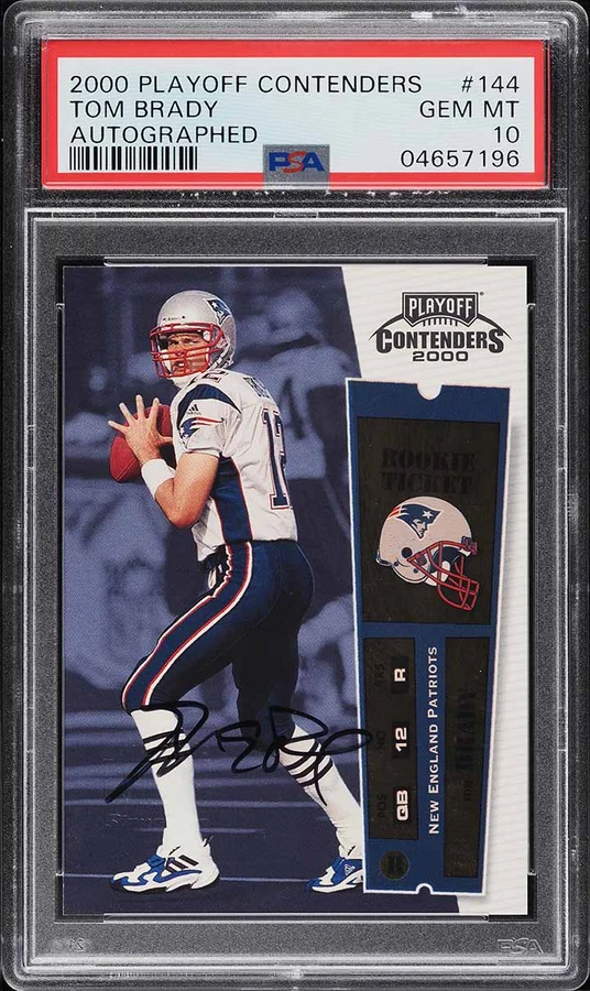 2000 Playoff Contenders Championship Ticket Tom Brady Rookie Auto #144