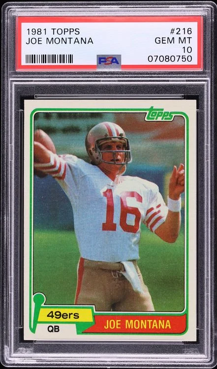 1981 Topps Joe Montana Rookie #216