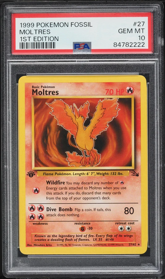 1999 Fossil 1st Edition Moltres #12