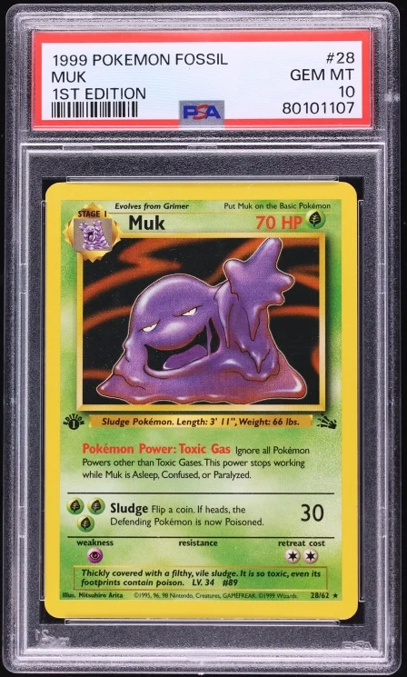 1999 Fossil 1st Edition Muk #13