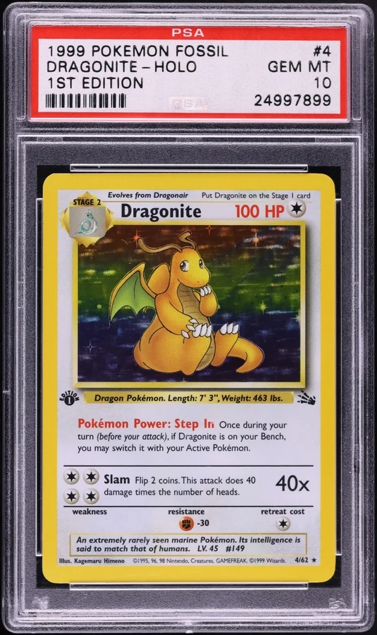 1999 Fossil 1st Edition Dragonite #4