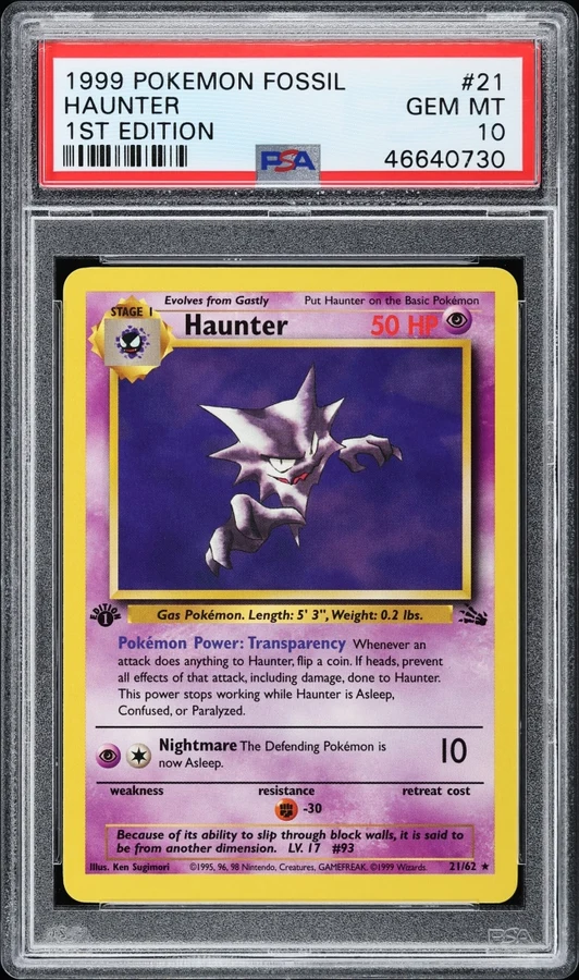 1999 Fossil 1st Edition Haunter #6