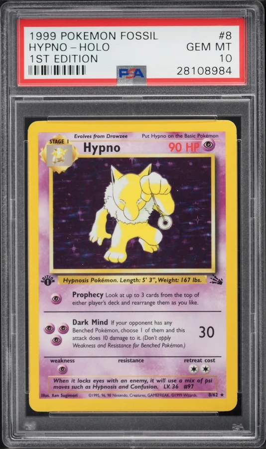 1999 Fossil 1st Edition Hypno #8