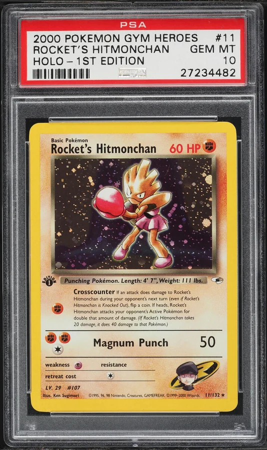 2000 Gym Heroes 1st Edition Rocket'S Hitmonchan #11