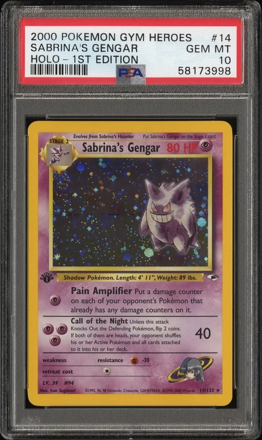 2000 Gym Heroes 1st Edition Sabrina'S Gengar #14