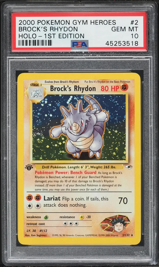 2000 Gym Heroes 1st Edition Brock'S Rhydon #2
