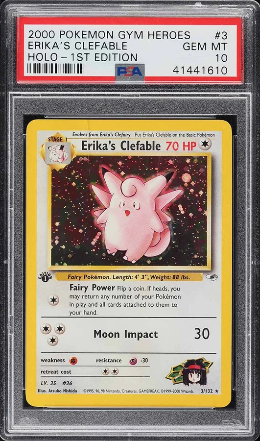 2000 Gym Heroes 1st Edition Erika'S Clefable #3
