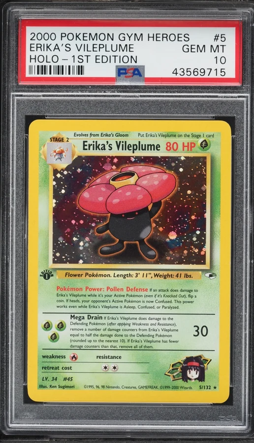 2000 Gym Heroes 1st Edition Erika'S Vileplume #5