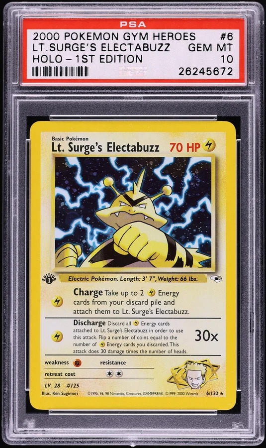 2000 Gym Heroes 1st Edition Surge'S Electabuzz #6