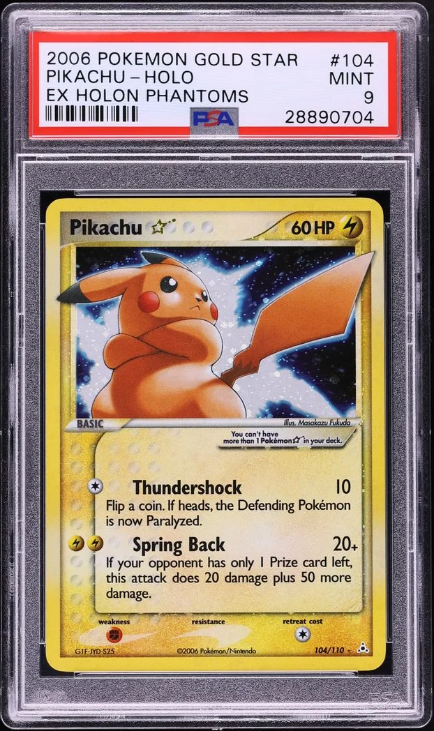 2006 EX Holon Phantoms Pikachu Gold Star #104