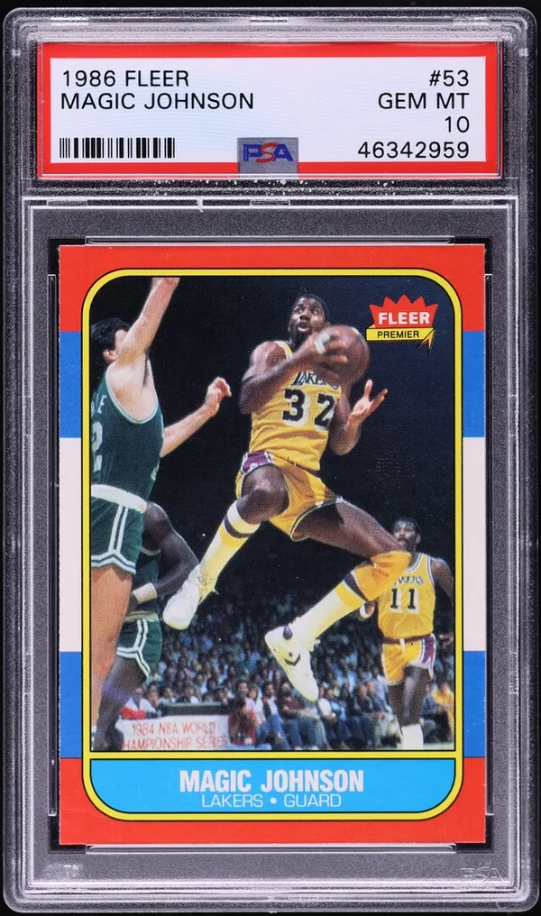 1986 Fleer Magic Johnson #53