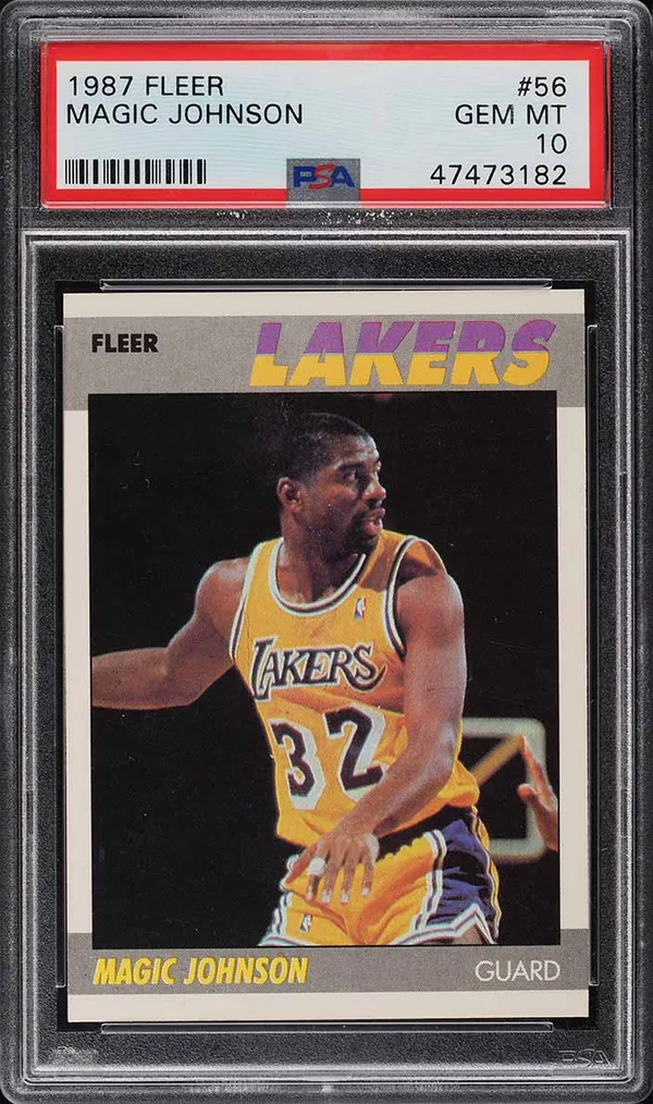 1987 Fleer Magic Johnson #56
