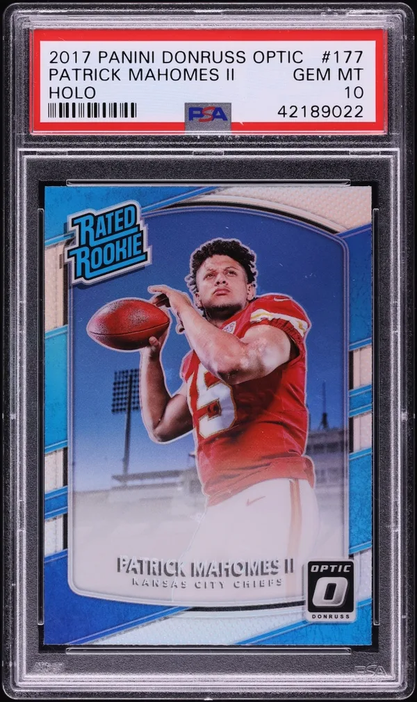 2017 Donruss Optic Holo Patrick Mahomes Rookie #177