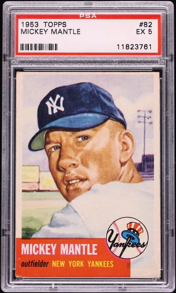 1953 Topps Mickey Mantle #82