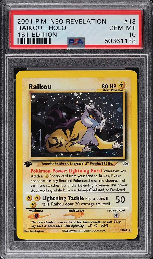 2001 Neo Revelation 1st Edition Raikou #13