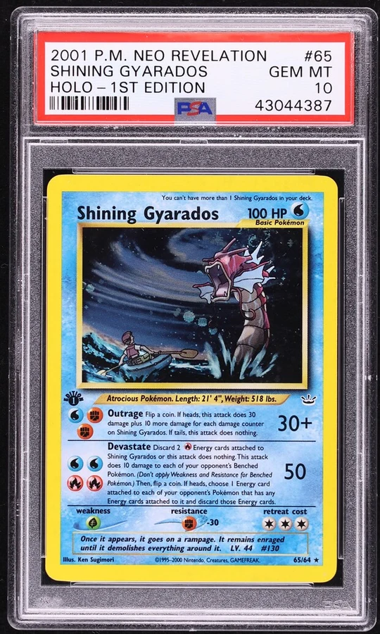 2001 Neo Revelation 1st Edition Shining Gyarados #65