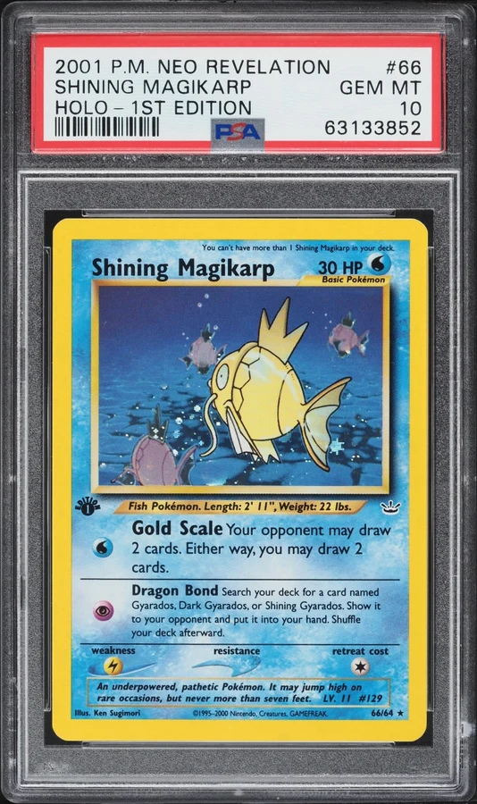 2001 Neo Revelation 1st Edition Shining Magikarp #66