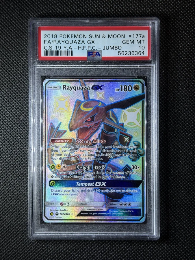2018 Celestial Storm Shiny Rayquaza GX #177a