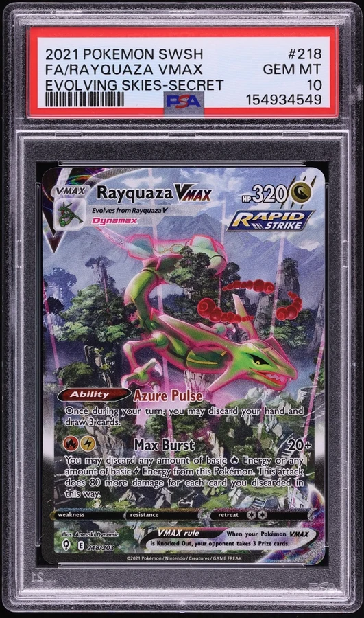 2021 Evolving Skies Rayquaza VMAX (Alt Art) #218