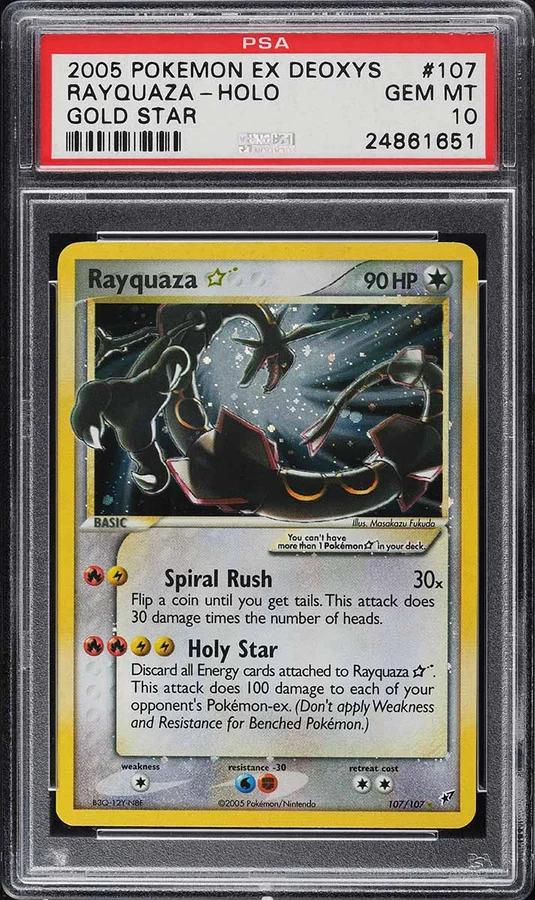 2005 EX Deoxys Rayquaza Gold Star #107