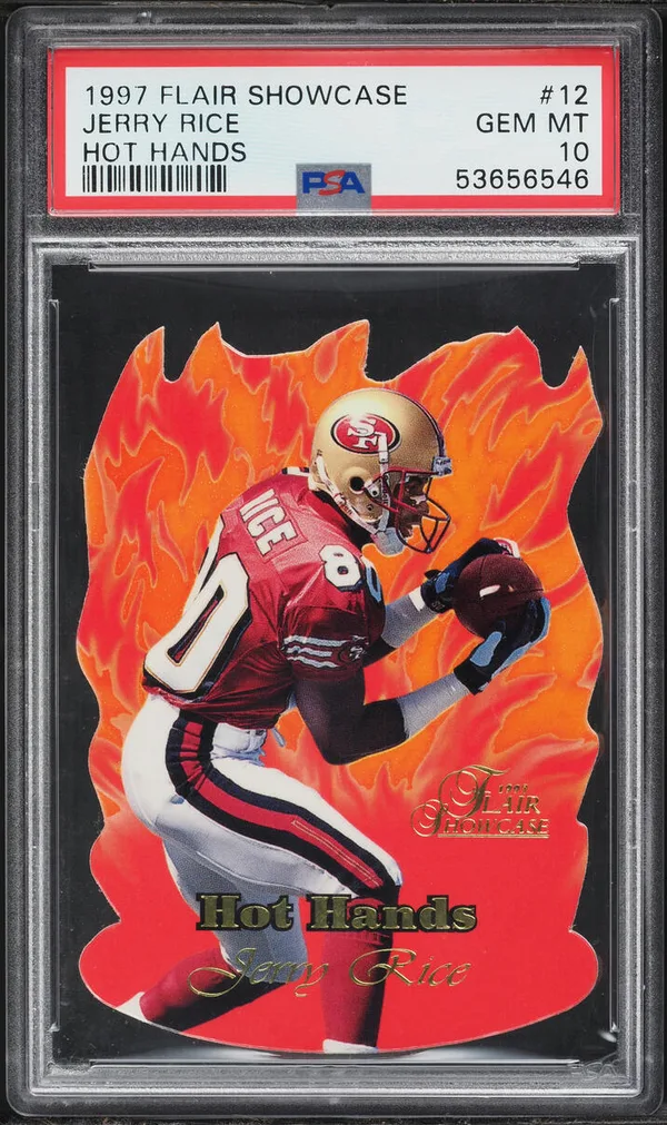 1997 Flair Showcase Hot Hands Jerry Rice #12
