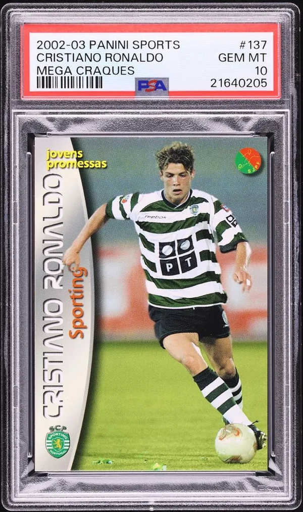 2002-03 Panini Mega Craques Cristiano Ronaldo Rookie #137