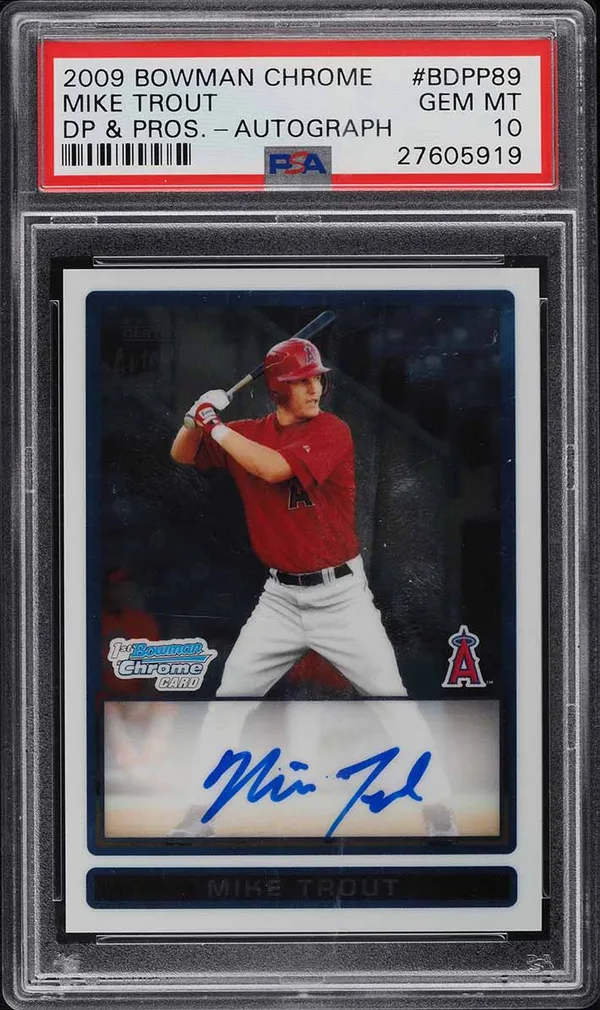 2009 Bowman Chrome Draft Mike Trout Rookie Auto #BDPP89