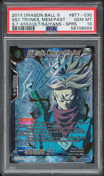 2019 Dragon Ball Super Assault Of The Saiyans SS2 Trunks Memories Of Past #BT7-030 PSA 10