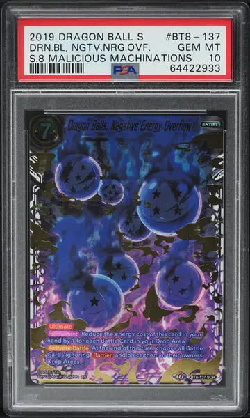 2019 Dragon Ball Super Series 8 Malicious Machinations Negative Energy PSA 10