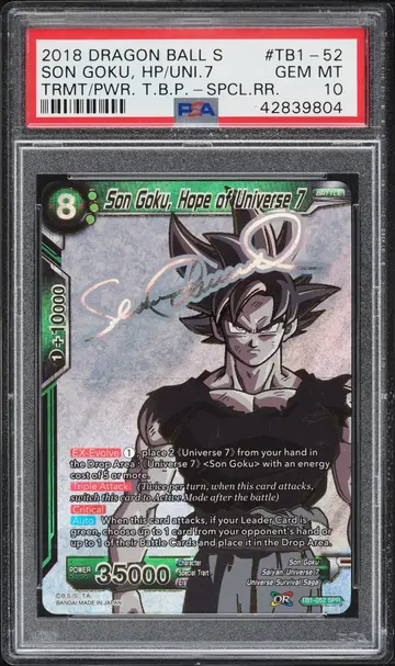 2018 Dragon Ball S Tournament Of Power Son Goku Hope Of Universe 7 PSA 10