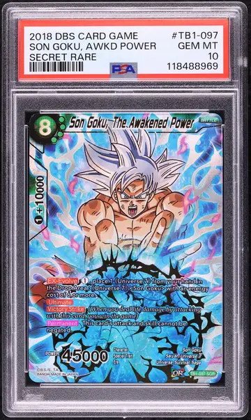 2018 Dragon Ball Super Tournament Of Power Son Goku Awakened Power PSA 10