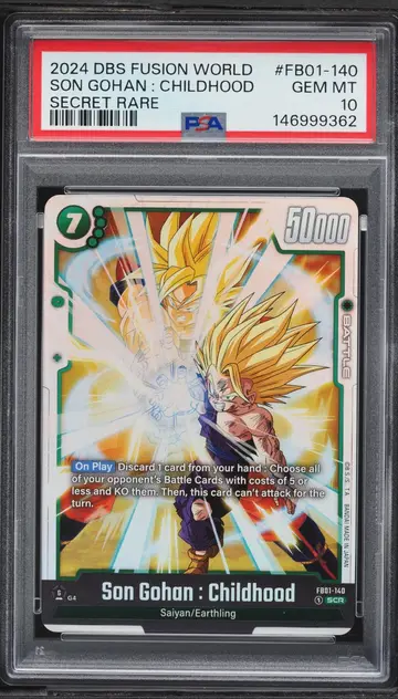 2024 Dragon Ball Super Fusion World Awakened Pulse Son Gohan Childhood PSA 10