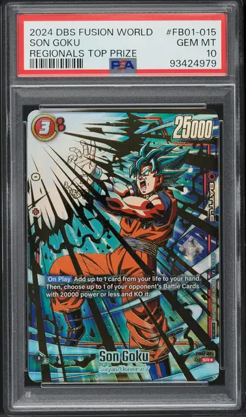 2024 Dragon Ball S Fusion World Regionals Top Prize Son Goku #FB01-015 PSA 10