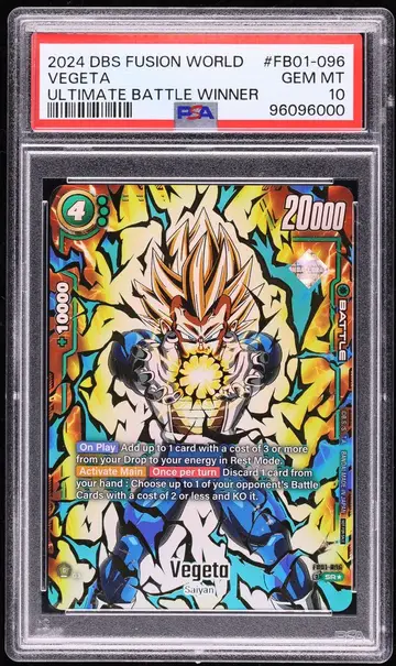2024 Dragon Ball S Fusion World Ultimate Battle Winner Vegeta #FB01-096 PSA 10