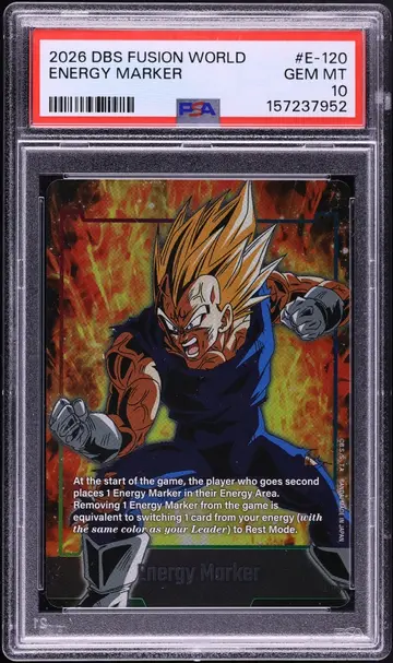 2026 Dragon Ball S Fusion World Starter Deck Ex Phase Of Evolution Energy Marker #E-120 PSA 10