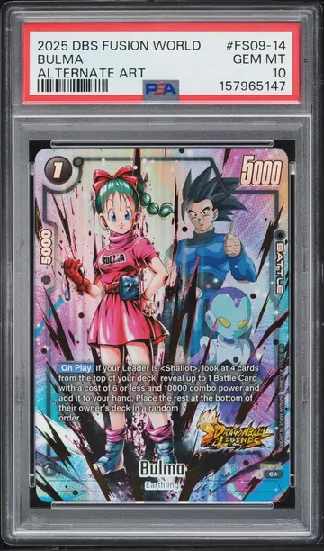 2025 Dragon Ball Super Fusion World Starter Deck EX Shallot Alt Art Bulma #FS09-14 PSA 10