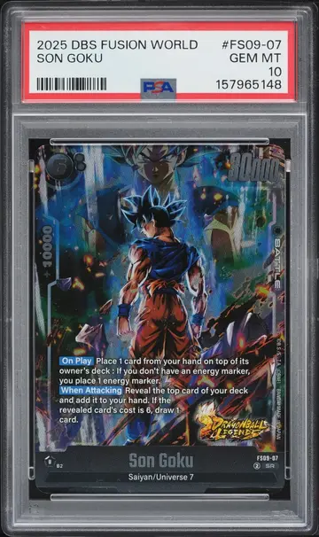 2025 Dragon Ball Super Fusion World Starter Deck EX Shallot Son Goku SR #FS09-07 PSA 10