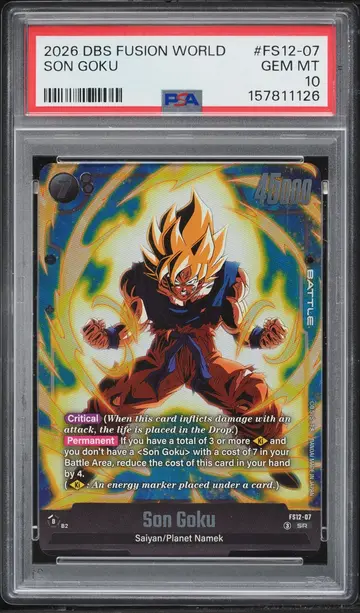 2026 Dragon Ball S Fusion World Starter Deck Ex The Beat Of Ki Son Goku #FS12-07 PSA 10